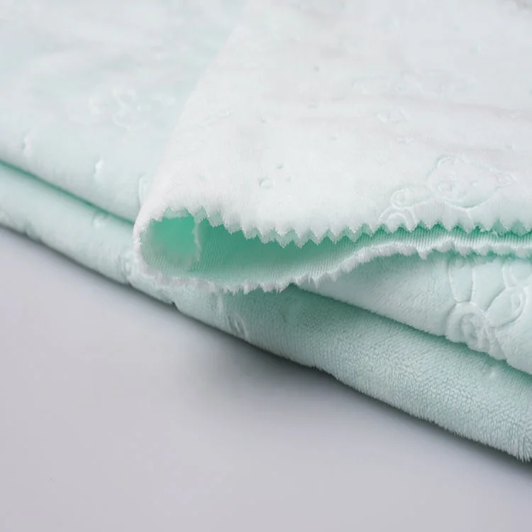 Embossed Velvet Curtain Sofa Furniture Cartoon Print Plush Velour Fabric