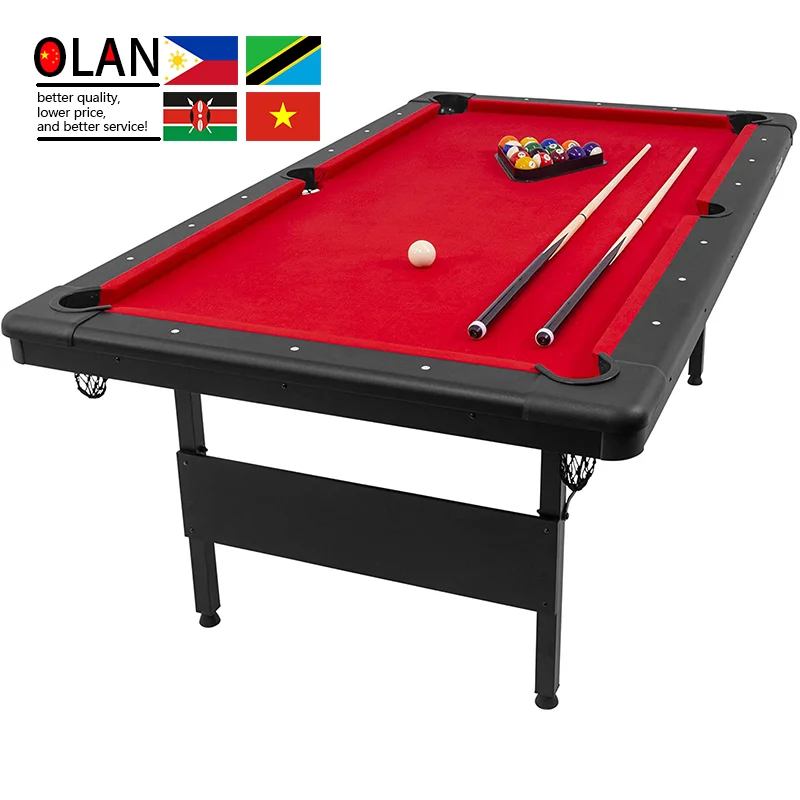 Wholesale Factory Sell Portable Metal Legs 6FT Billiard American 3 in 1 Foldable Pool Table For Sale