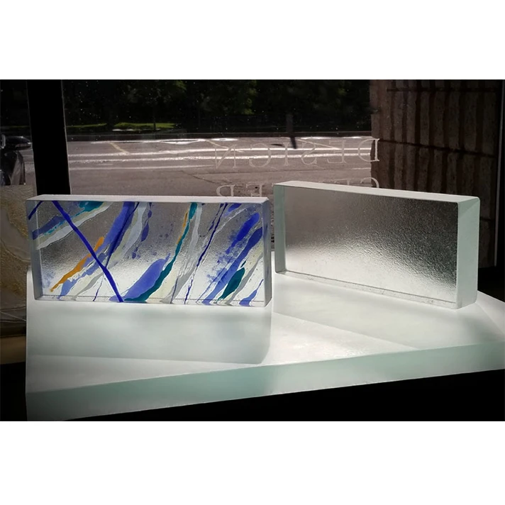 Strip Hot Melt Glass Brick Clear & Colored & Frosted Decorative Glass Bricks Blocks Fire Rated Hanging Solid Crystal Glass Brick