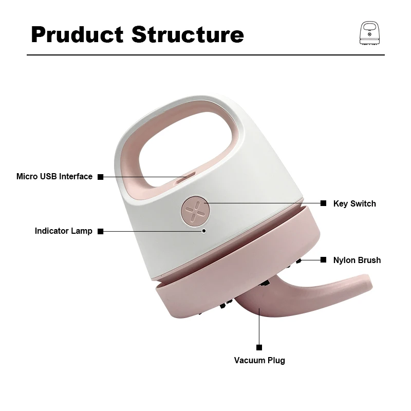 Portable Smart Desk Vacuum Cleaner Pink Small Vacuum Cleaner USB Electric Mini Vacuum Cleaner Office Desk