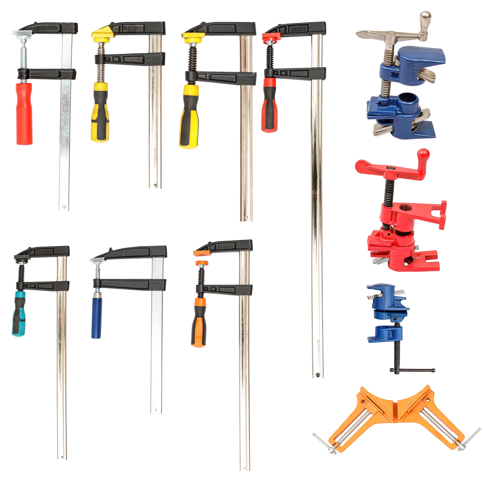 OEM/ODM Hardware Clamps DIY Hand Tool Woodworking High Strength Bar Clip Medium Duty F Clamp