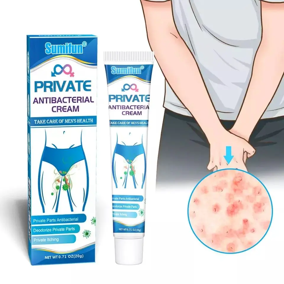 Sumifun Men Private Care Genital Warts Ointment Cream Itching Odor Fungal Infection Female Genital Care Bacteriostatic Ointment