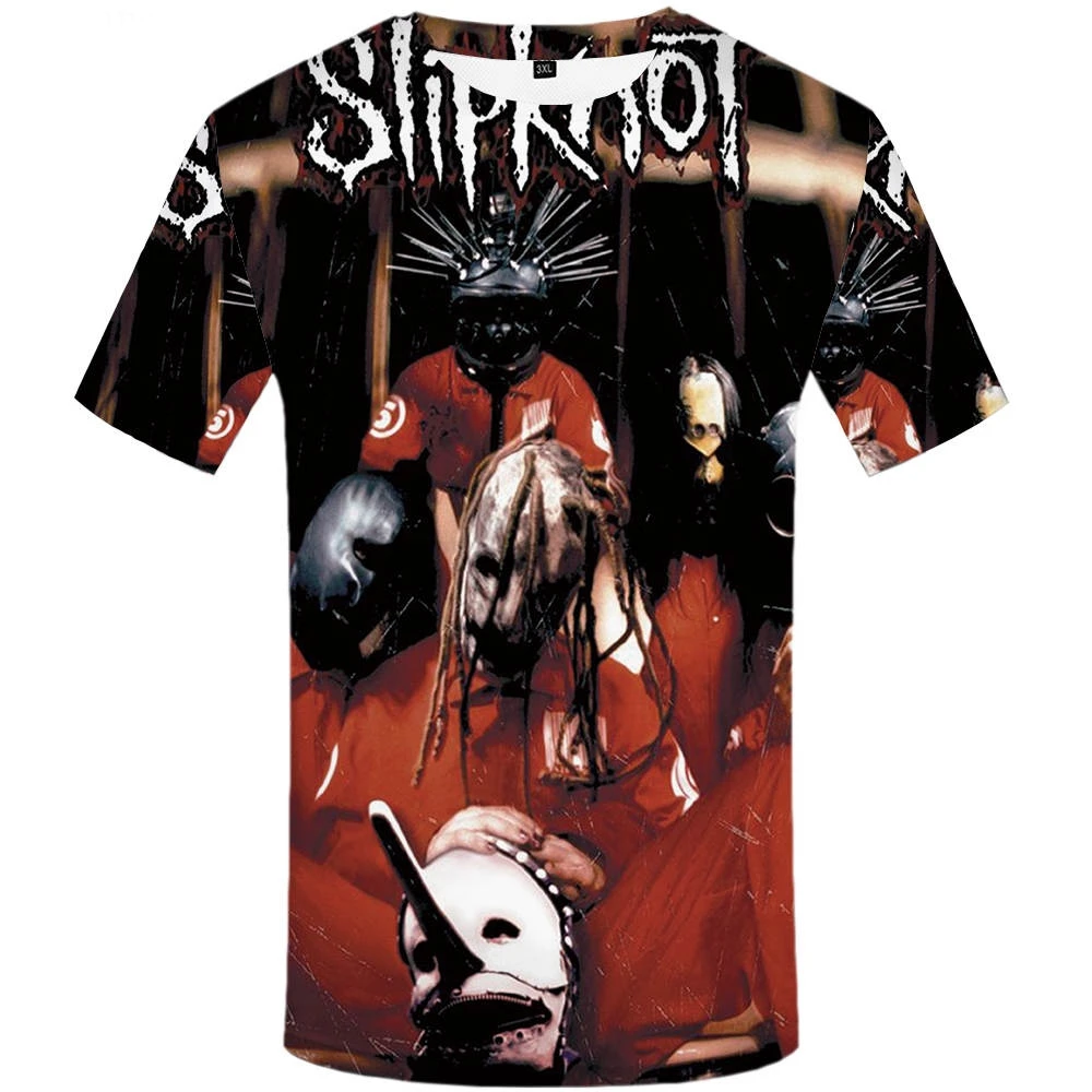 Slipknot T shirt Gothic Tshirt Punk Tops Rocking Clothes  Shirts  Tees Men Funny Hip hop Tops Rock