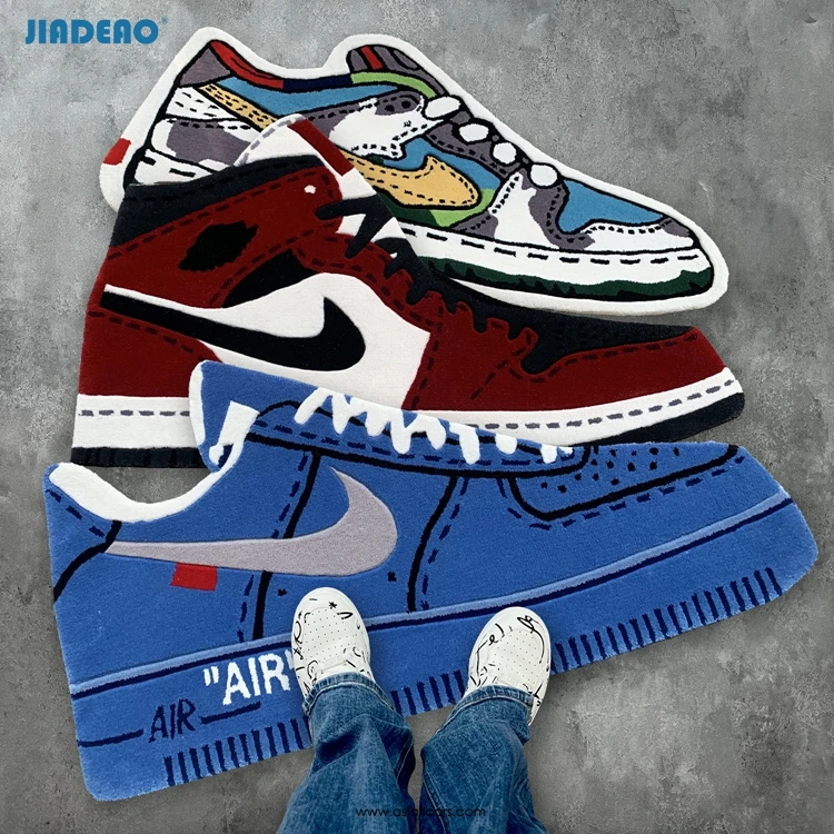 Dropshipping Custom Logo Brand Designer Rug Tufted Hypebeast Sport Shoe Floor Sneaker Carpet Area Rugs