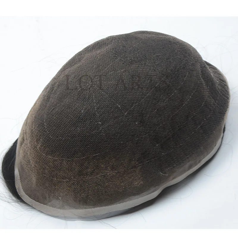 
8x 10 inches the best breathable and natural looking fine Swiss lace light brown toupee indian human hair 