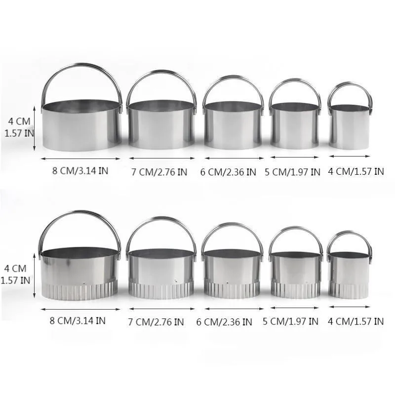 Pastry Decorating Bake Tools Mousse Ring Cookie Square Metal Cookie Cutter Biscuit Cutter Stainless Steel Cookie Cutters Set