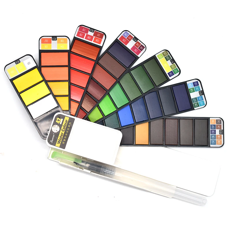 Solid Watercolor Painting Watercolor Marker  42 Color Paint Set For architecture Student