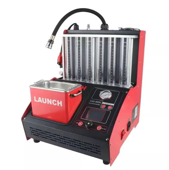 Latest Launch model CNC-801 GDI Fuel injector tester 6 cylinders Launch Ultrasonic injector cleaner