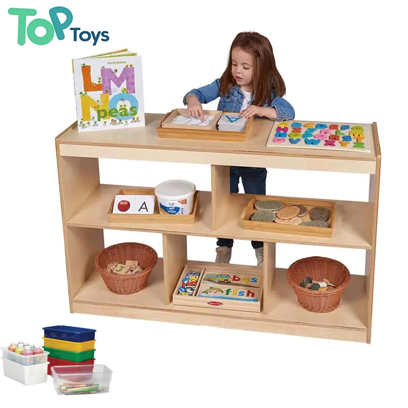 TOP Daycare Kindergarten Wooden Storage Cabinets Storing Preschool Furniture And Classroom Supplies Nursery Equipment