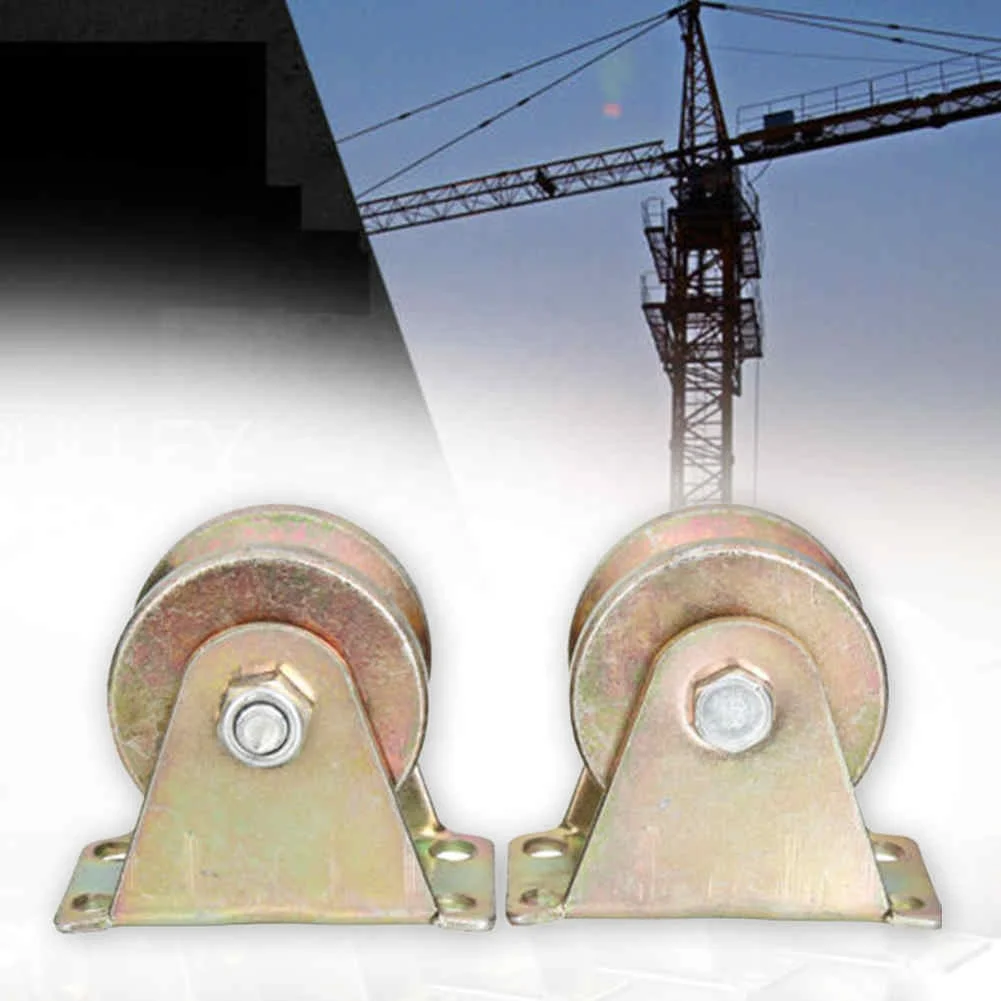 Износостойкие утолщенные Сменные портативные Колесные аксессуары Прочная сталь с кронштейном V-образный ролик для скользящих ворот мини