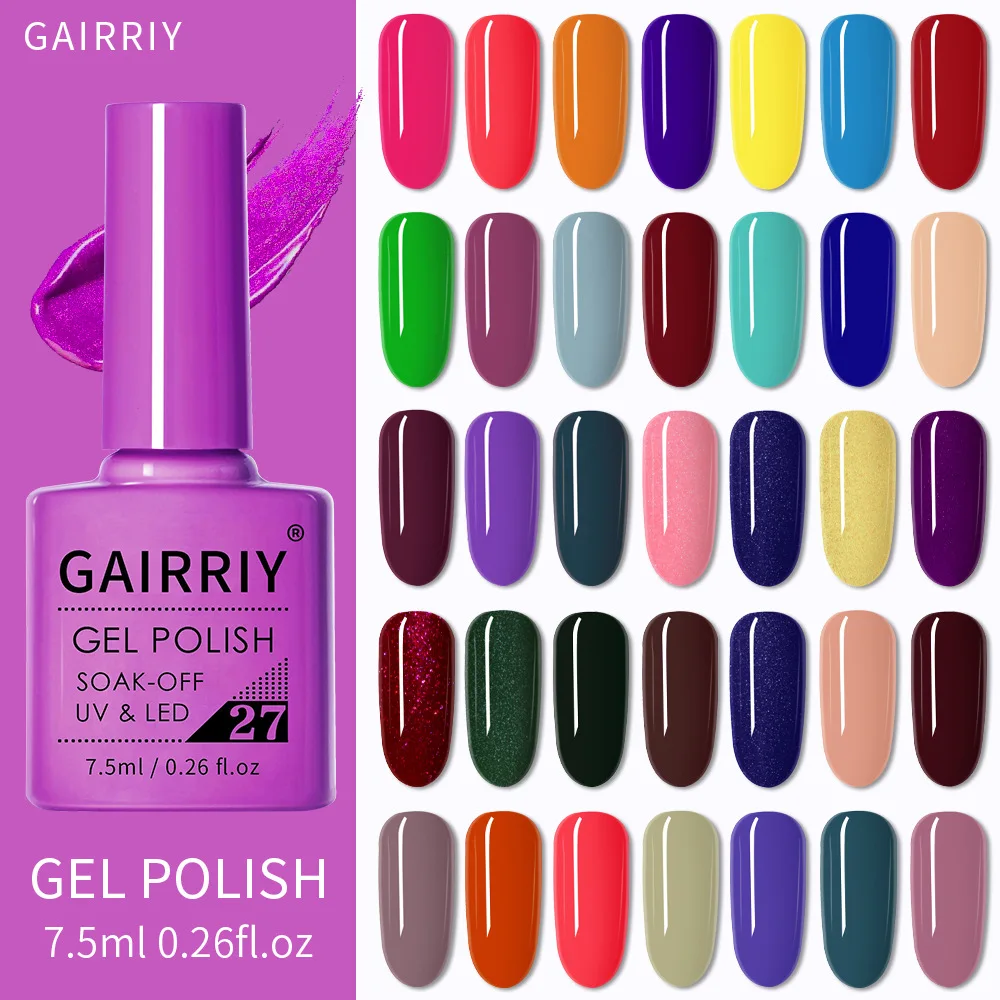 GAIRRIY Private Brand UV LED Nail Gel Polish 7.5ml One Bottle One Color 80 Color Model Salon Art Extension Wholesale Custom Logo
