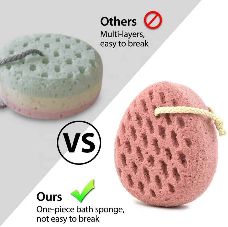 Eco Friendly Honeycomb Body All Natural Sponge Exfoliating Bathing Ball Face Flutter Daily Use Baby Bath For Bathroom Sponge