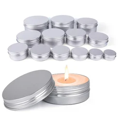 Custom Empty10/15/30/50g Pomade Wax Cream Jar Hair Cream Container Aluminum Candle Tin Can Aluminum Cosmetics Jar With Screw Lid