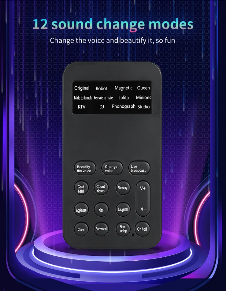 Mini Portable Venus 8 Language Replacement Device Audio Card Sound Tripper Online Chat Singing