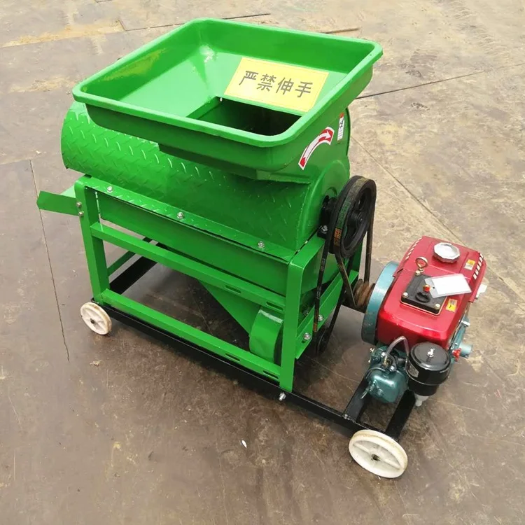Hammer type corn thresher 4 HP diesel engine with corn thresher peeling and threshing combination machine
