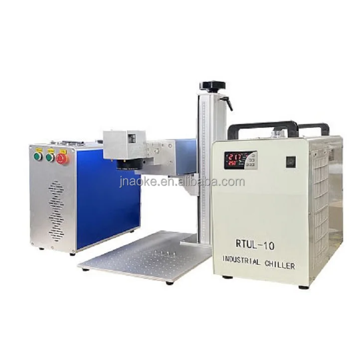 AOKE wood engraving leaves uv 5W laser marking printer logo low price mini small size uv 3W 10W 15W laser marking machine