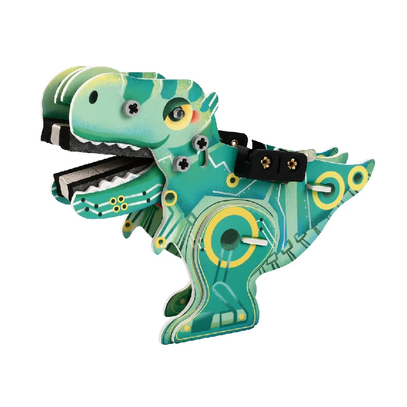 New recommended diy assembled toys puzzle dinosaur conductor detection robot toys