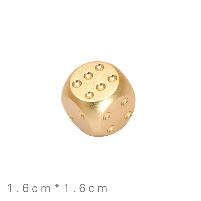 Wholesale Personalized Polyhedral Metal Dice Set/Custom Dice Tray Ceremony Gift Box Brass Gold Silver Dice With Numbers