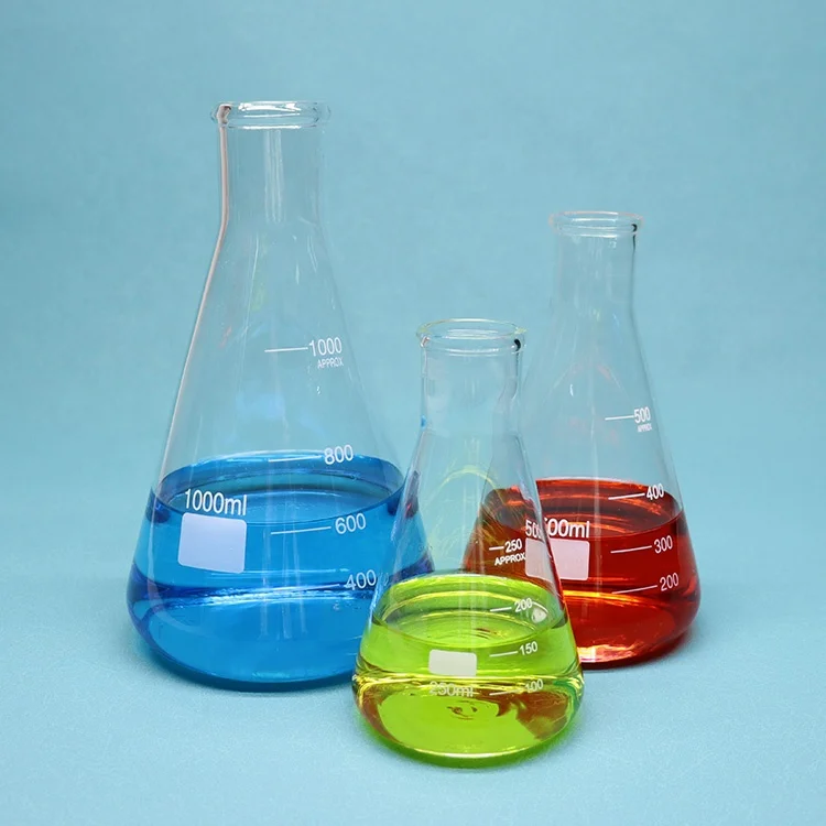 Lab glassware Manufacturer High quality  Lab Glassware Conical Flask Erlenmeyer Narrow Mouth with  Graduations