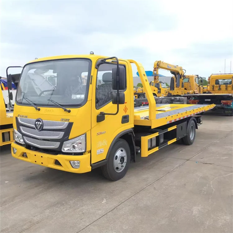 Special offer Foton 5 ton wrecker tow truck flat bed tow trucks &wreckers towing vehicle breakdown truck  recovery vehicle