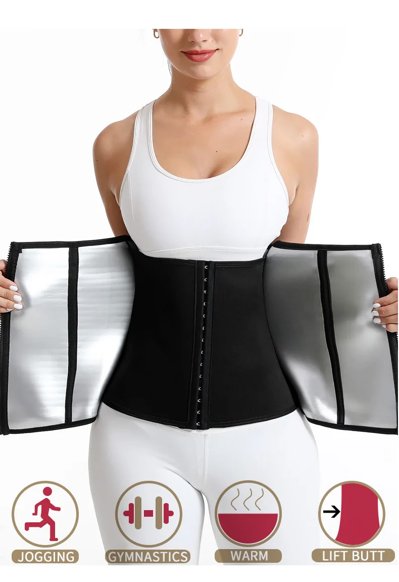 Sauna Waist Trimmer Belly Wrap Workout Sweat Band Abdominal Trainer Weight Loss Women Body Shaper Tummy Control Slimming Belt