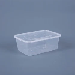 Household plastic food storage container take away pp lunch box 1000ml