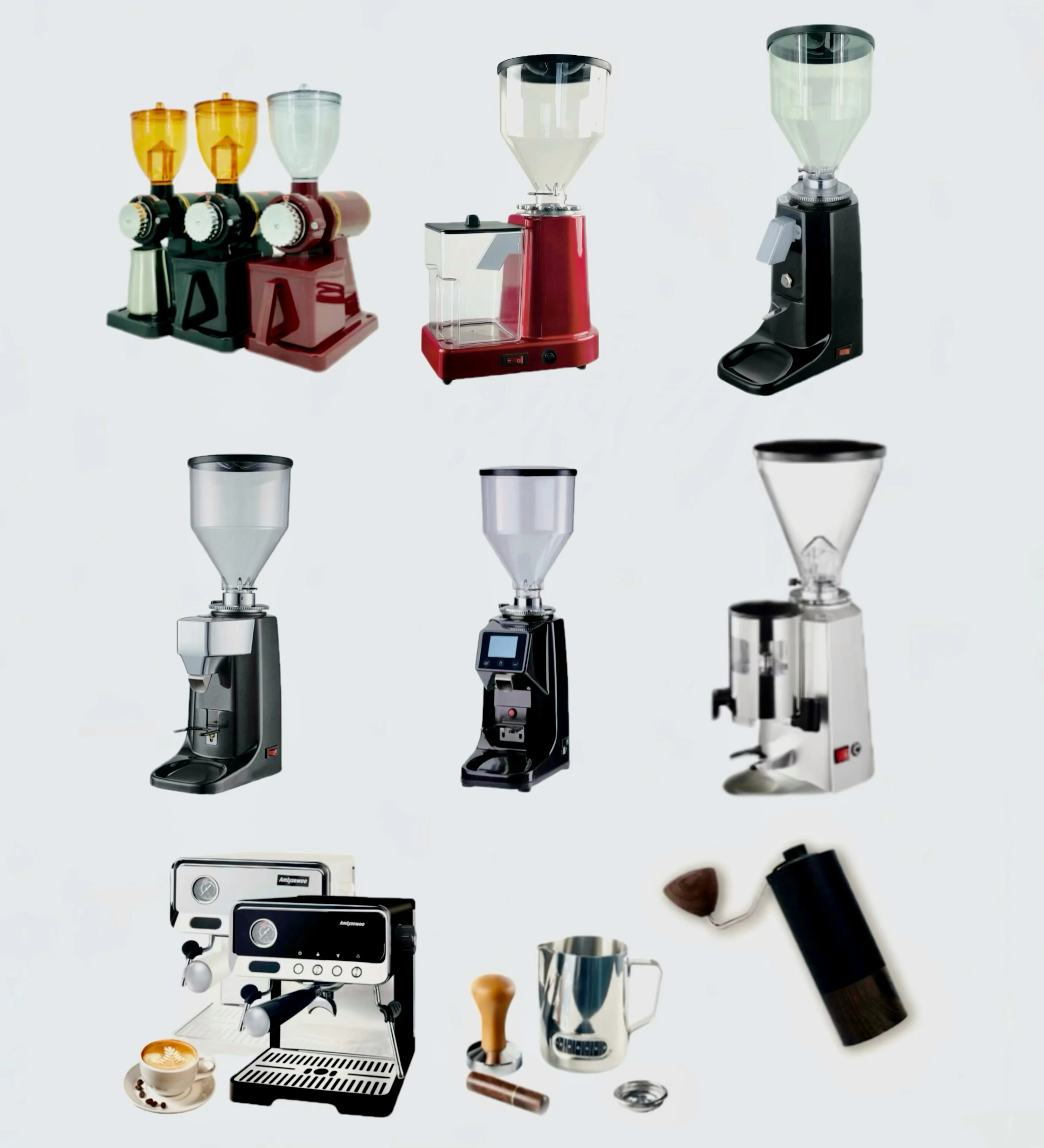 Customized coffee machine and coffee grinder Commercial Coffee Makers espresso grinder and caffettiera Real factory