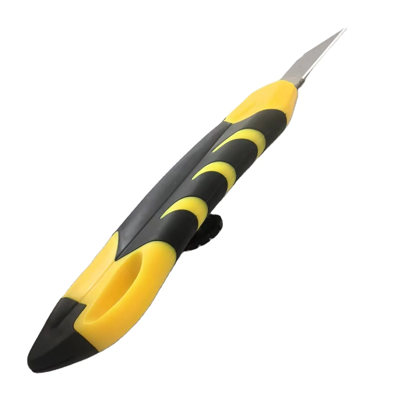 High Quality Stainless Steel Blade Knife Rubber Handle Utility Knives Cutter Blade 18mm Wholesale Safety Knife