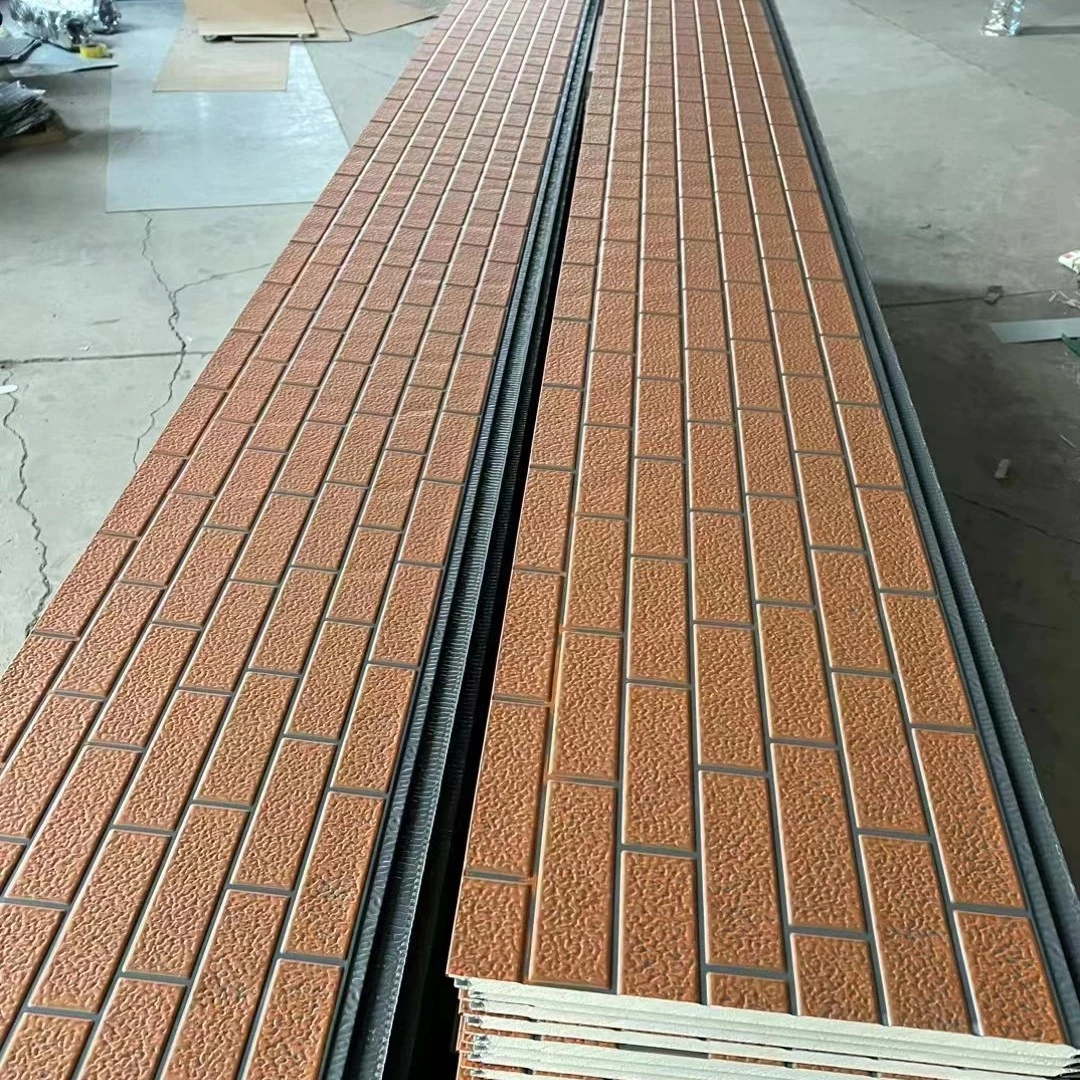 cheap and high quality building wall decor polyurethane sandwich panel Fireproof waterproof thermal insulation exterior panel