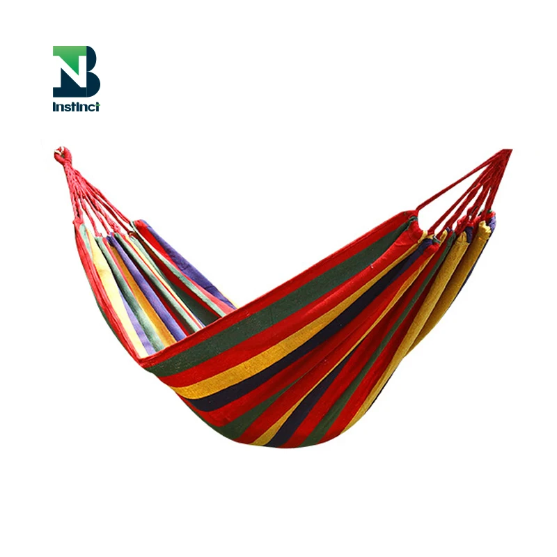 INSTINCT folding mexican hammock hot selling durable breathable outdoor garden camping soft Cotton Canvas Hammock Camping
