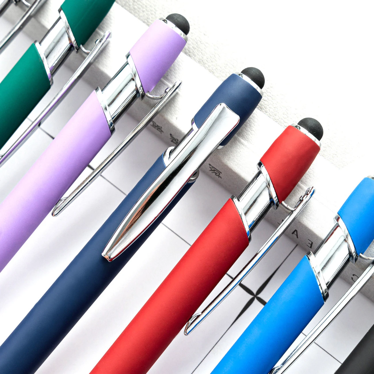 Hot Sell Colorful Press Action Metal Office Use Ballpoint Pen With Custom Logo