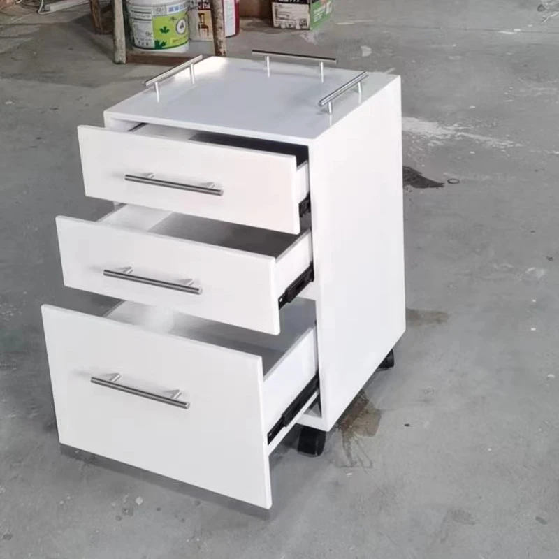 White wood good quality hair beauty trolley nail beauty trolley cabinet furniture QZ-Y906