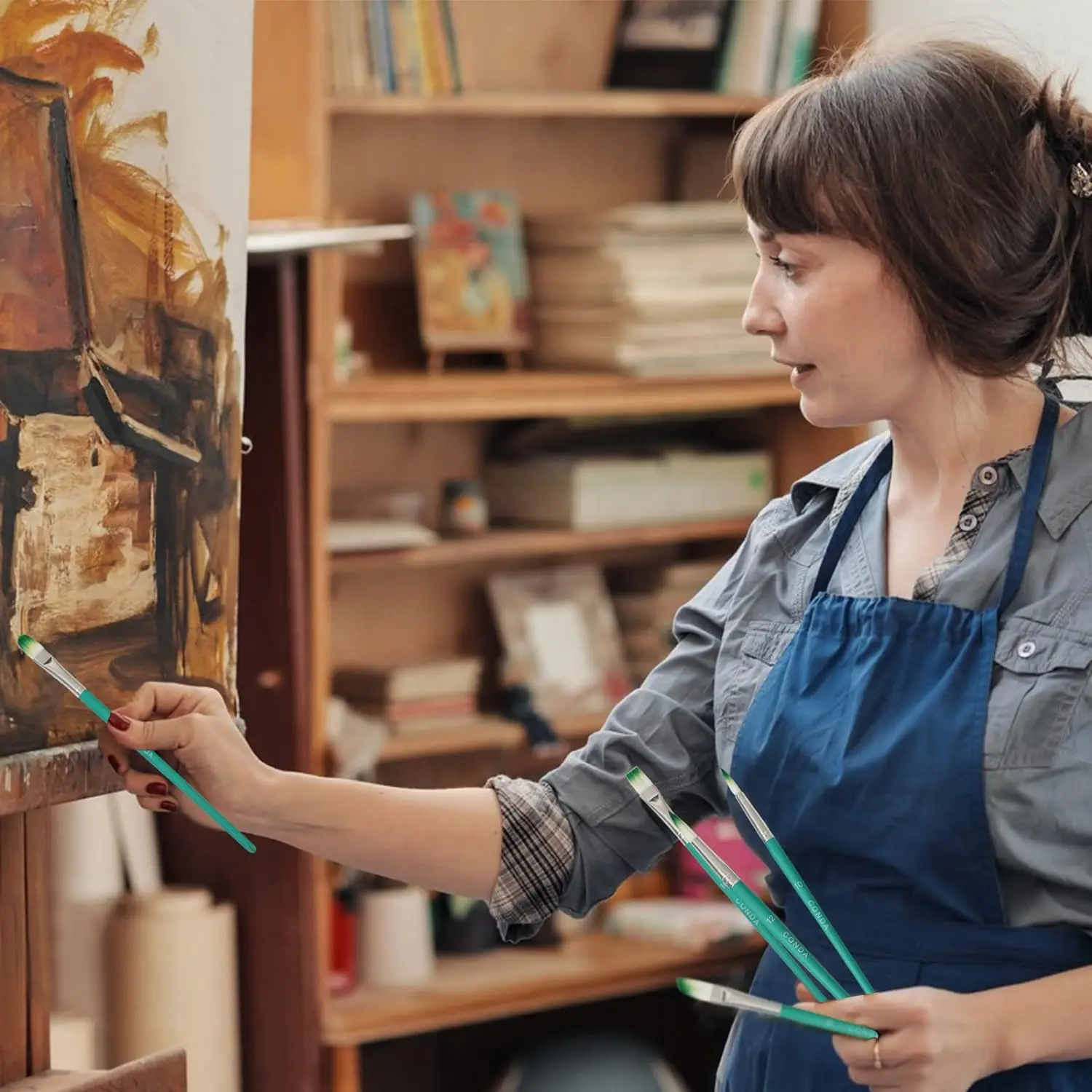 Стоимость пакета все виды кисти краски яйцо зеленый цвет для акварелей масло акриловых предметов искусства