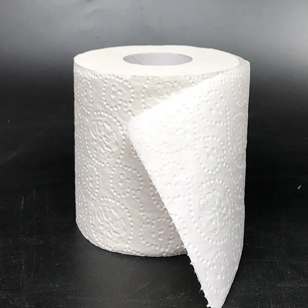 In Stock Wholesale 3 Ply 100g/Roll  Virgin Wood Pulp Toilet Paper Flushable Toilet Tissues for Bathroom