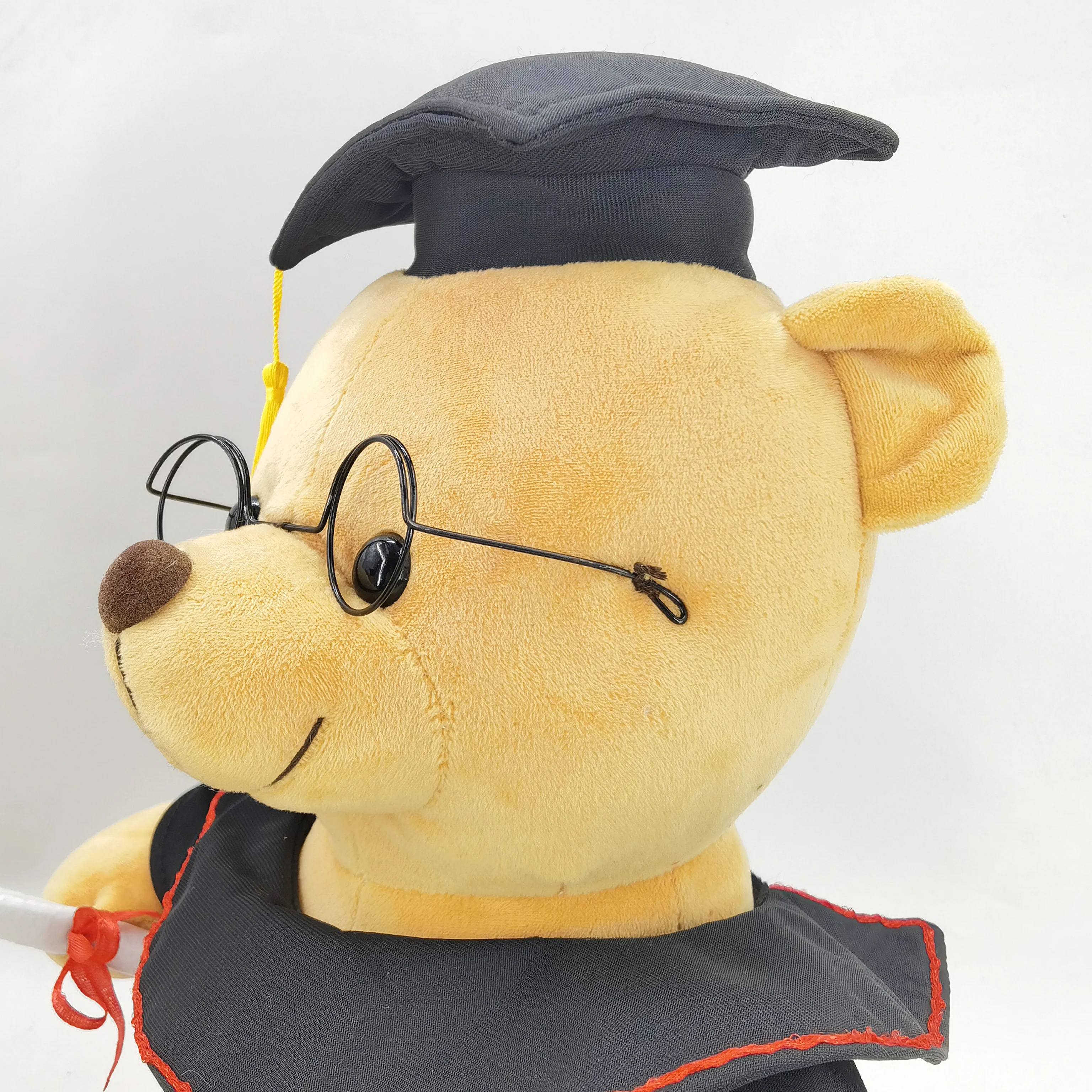 Hot Sell Graduation Gift Plush Bear Holding Certificate Keepsake Plush Bear With Glasses