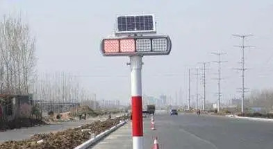 solar Intelligent two sides red and blue flash traffic light