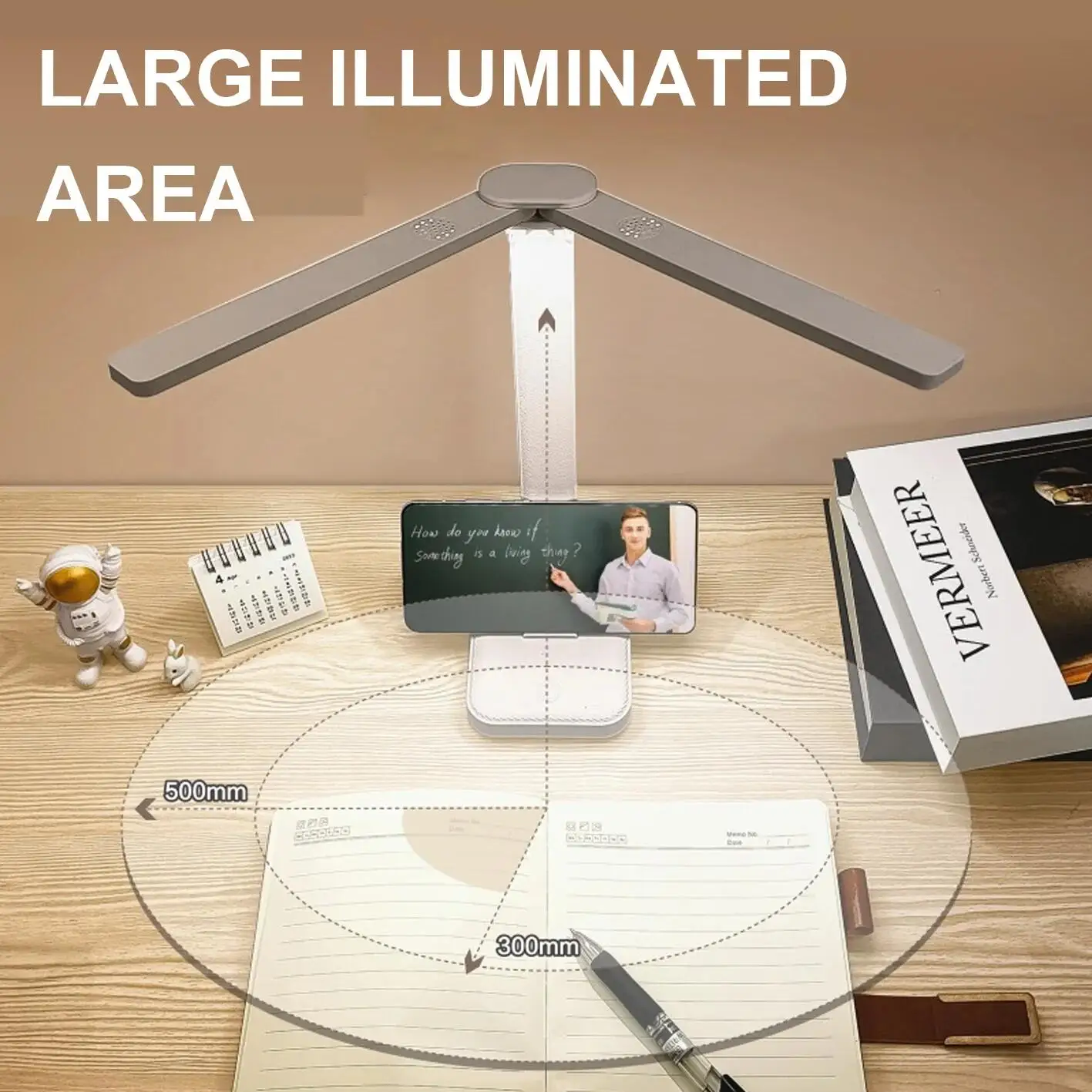 3 Levels Dimmable Touch Foldable Eye Protection Bedroom Desk Lamp LED Reading Light Touch Sensor Usb Rechargeable Table Lamp