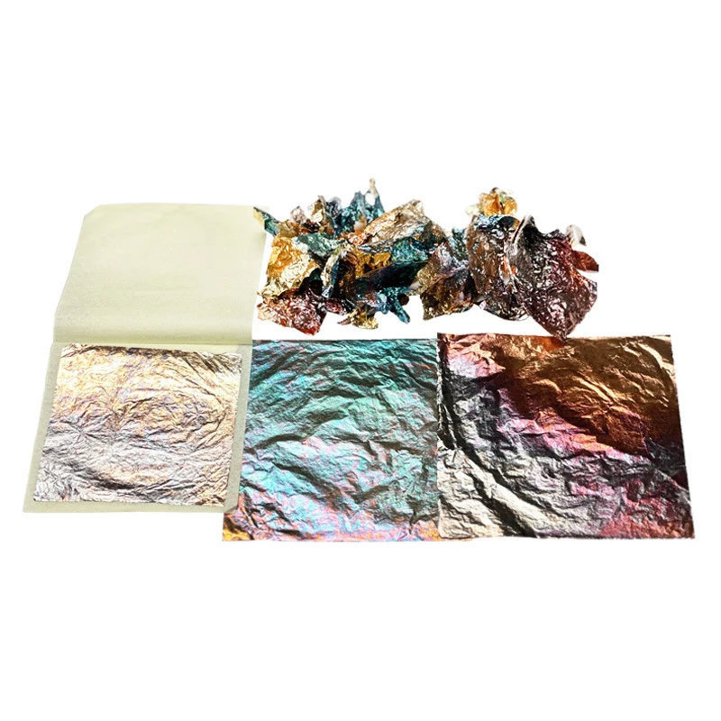 Jinzi Best Selling Imitation Gold Leaf Sheets Diy Handmade Burnt Foil For Nail Art Painting Decoration