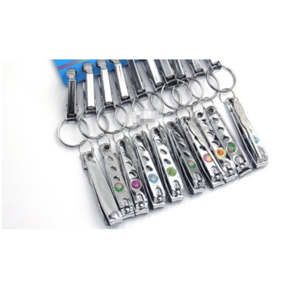 Nail Clipper Set Private Label Nail Care Trimming Tools Manicure Pedicure Set 10pcs/Card Nail Clippers with Key Chain Holder
