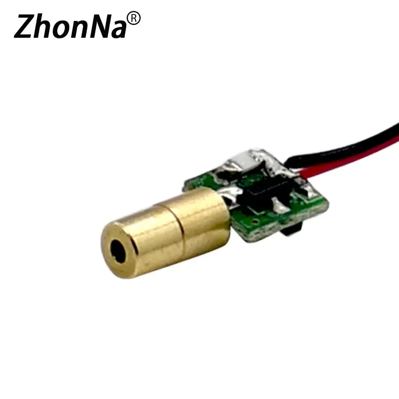 650nm 5mW Red Laser Module Single Point Irradiate Industrial-grade Positioning And Aiming Laser Head With Circuit Board 2.1-3V