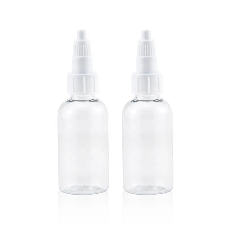 Empty Plastic Transparent 30ml 60ml Pet Ear Cleaning Dogs Cats Ear Mite Skin Care Face Eye Cream Serum Squeeze Dropper Bottles