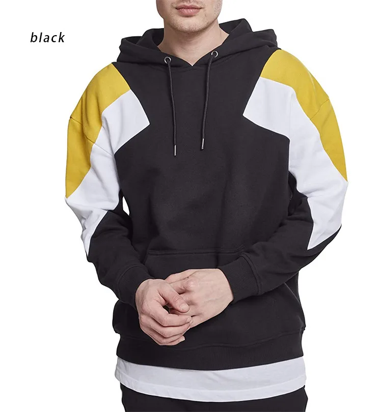 Spring-style matching color loose version of men hoodie fashion young bright color Hoodie