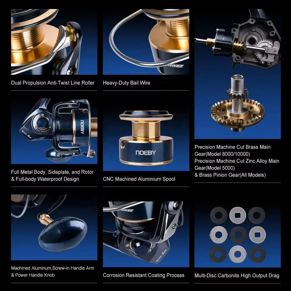 Wholesale nice quality 9+1bb 5.9:1 up to drag power 30kg spinner fishing reel 10000 series for fishing