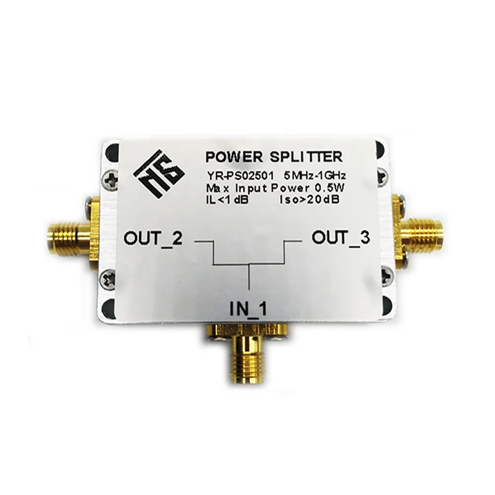 NST Low Insertion Loss 2 Way Power Splitter 5-1000MHz Helium LoRa 868MHz 915Mhz Antenna Splitter High Isolation SMA Connector