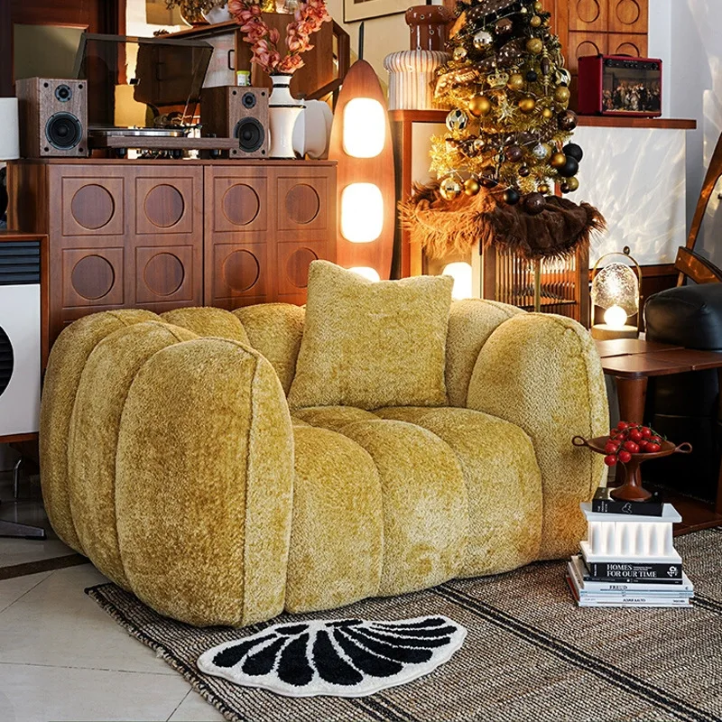 High Quality Home Furniture Sponge Vacuum Compression Single Sofa Chair Lazy Compressed Sofa Set In box for Beauty Salon Home