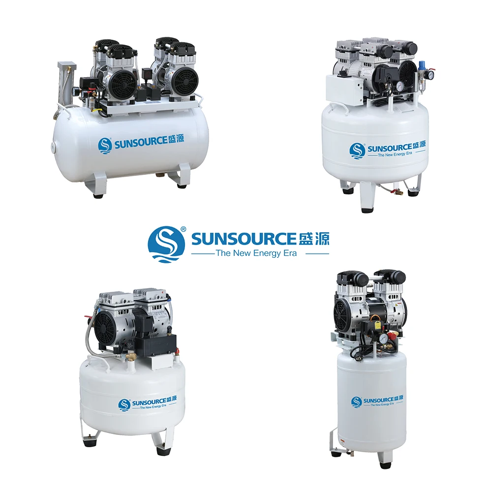Portable compress dental equipments unit 2hp 50l oil free air compressor