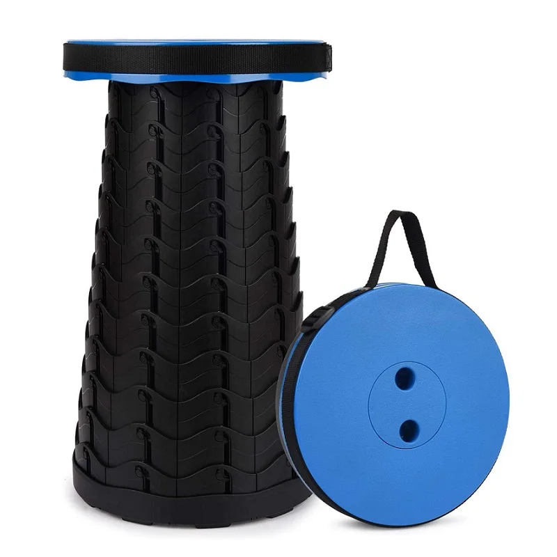 Adjustable Plastic Max Load Retractable Folding Portable Telescoping Stool For Camping Garden Fishing Hiking Travel