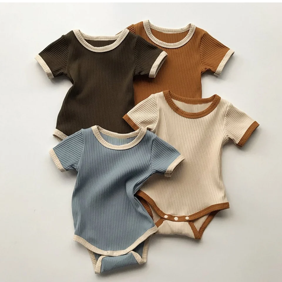 Bodysuit Baby Girl Wears Onesies Rompers Wholesale Knit Cotton Newborn Baby Summer Boy Clothes 1-3 Years