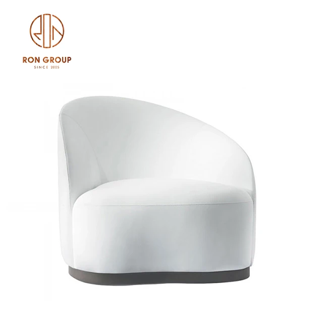Wholesales Banquet Hotel Commercial Furniture White Color Fabric Dining Room Chair Cafe Single Seating Leisure Restaurant Booths