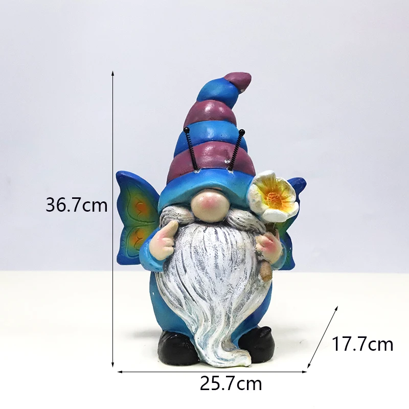 Redeco Wholesale Easter Gnome Toy Resin Crafts Cute America Gnomes Magnesium Oxide Crafts For Gifts Home Garden Decor